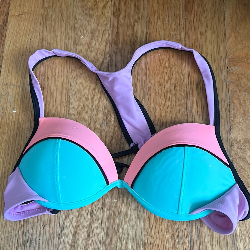Xhilaration Color block bikini top